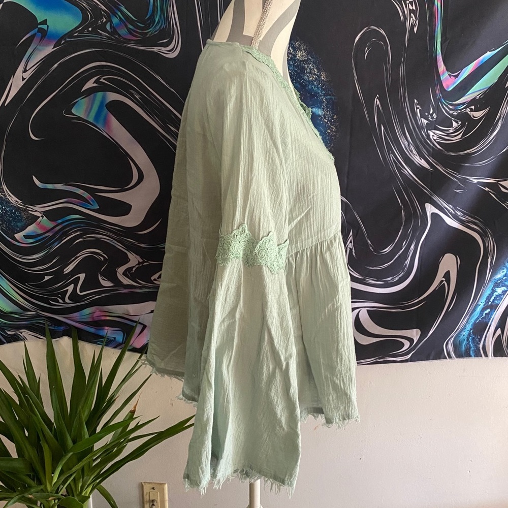 ⚜️HOST PIC!!Doe & Rae Cotton BOHO Top Size Small⚜️ - Picture 4 of 5